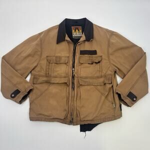Vintage Kakadu Australia Waxed Cotton Jacket Size Large Men’s Tin Cloth 90’s Vtg